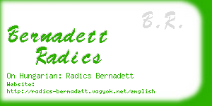 bernadett radics business card